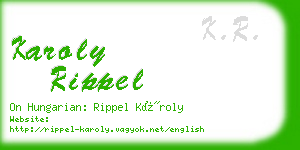 karoly rippel business card